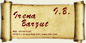 Irena Barzut vizit kartica